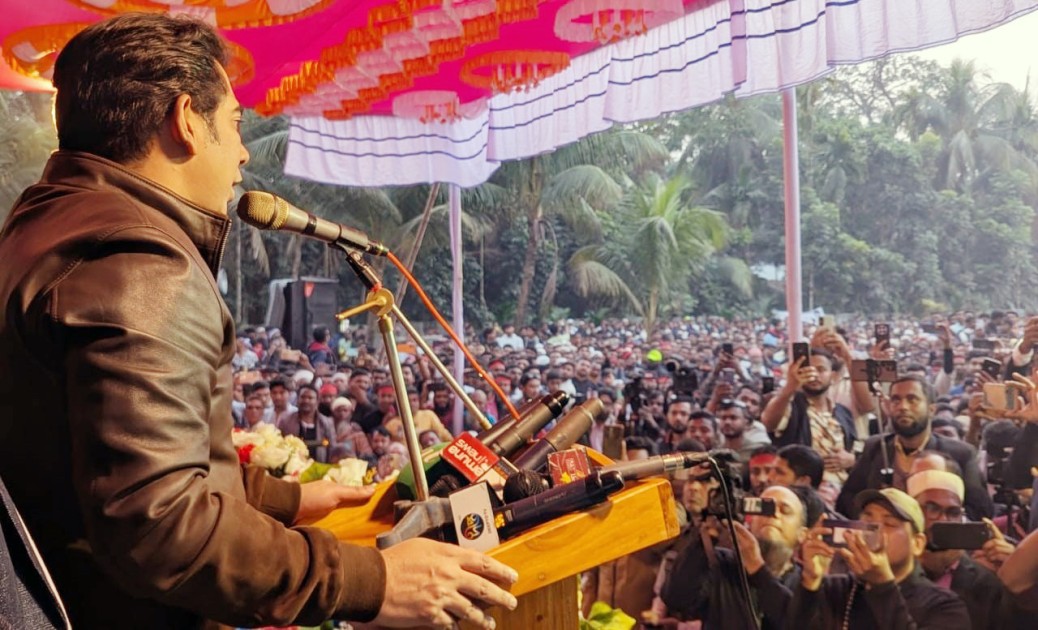ভোলার দক্ষিণ দিঘলদী ইউনিয়নের নেয়ামতপুর মাধ্যমিক বিদ্যালয় মাঠে গরুর গাড়ি মার্কার নির্বাচনী প্রচারণা অনুষ্ঠিত : তারেক রহমানকে বিশ্বাস করলে বাংলাদেশ ক্ষতিগ্রস্ত হবে না ---- ব্যারিস্টার আন্দালিব রহমান পার্থ